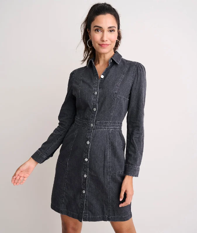 Denim Annie Shirt Dress Preppy Women's College