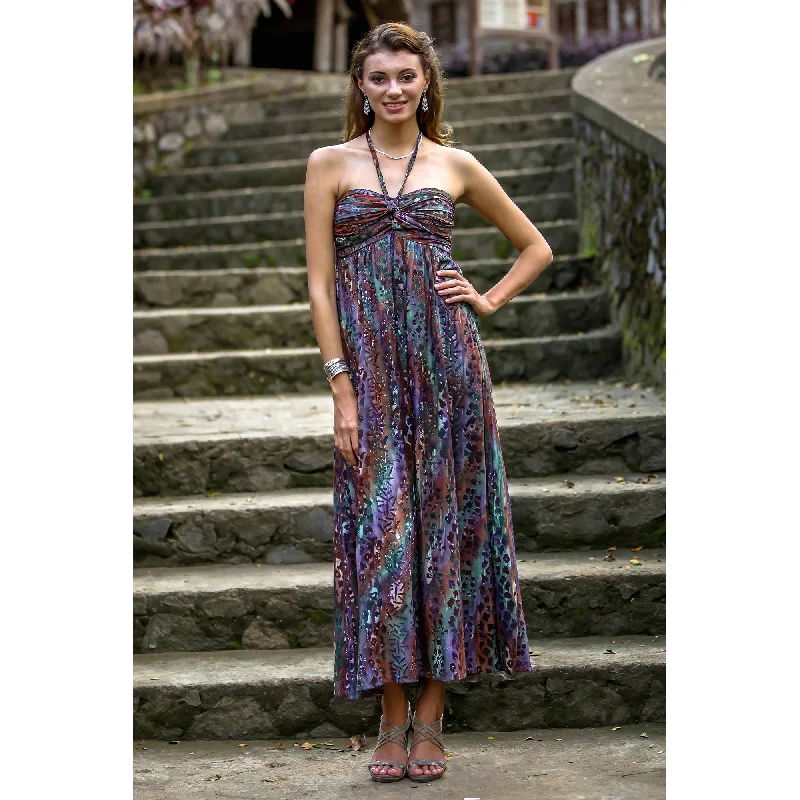 Bali Empress Multicolor Batik Dress Hip Women's Urban