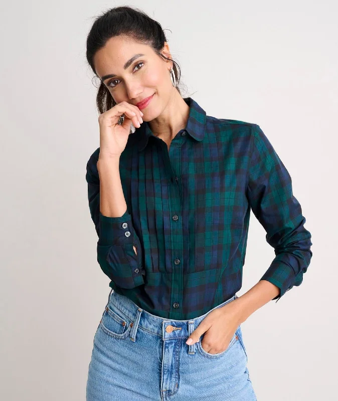 Cotton Belinda Tuxedo Shirt Relaxed Women's 
