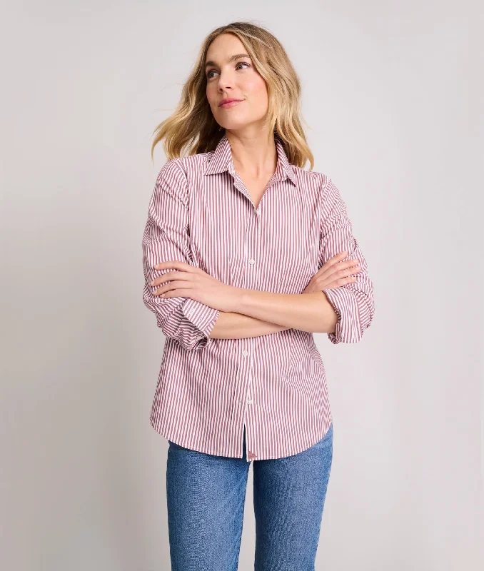Wrinkle-Free Stretch Cotton Bella Shirt Sophisticated Women's Tailored