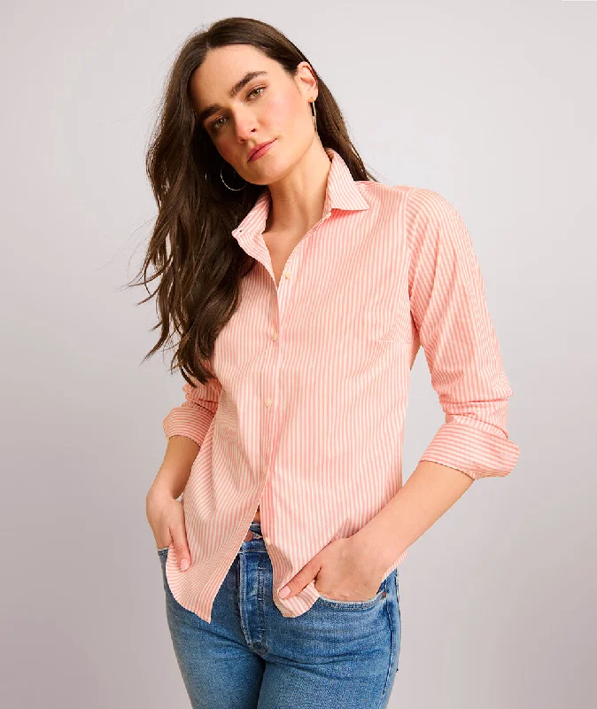 Wrinkle-Free Stretch Cotton Bella Shirt Confident Women's High - fashion