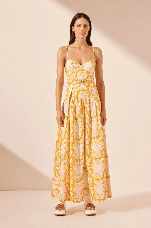 DULCE PANELLED BUSTIER MAXI DRESS Refined Women's 