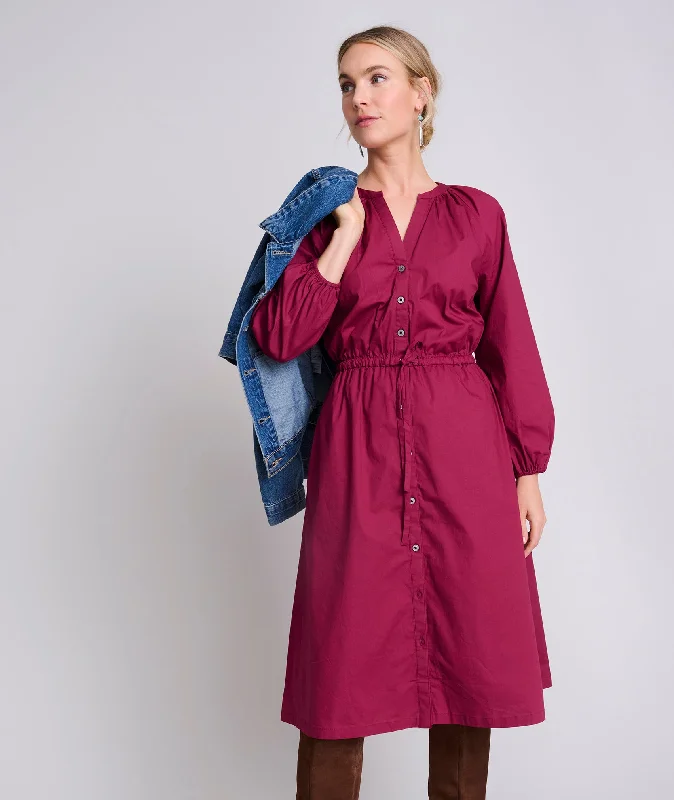 Stretch Cotton Midi Farrah Dress performance