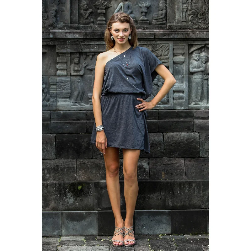 Graphite Grey Starlet One-Shoulder Dress Refined Women's 