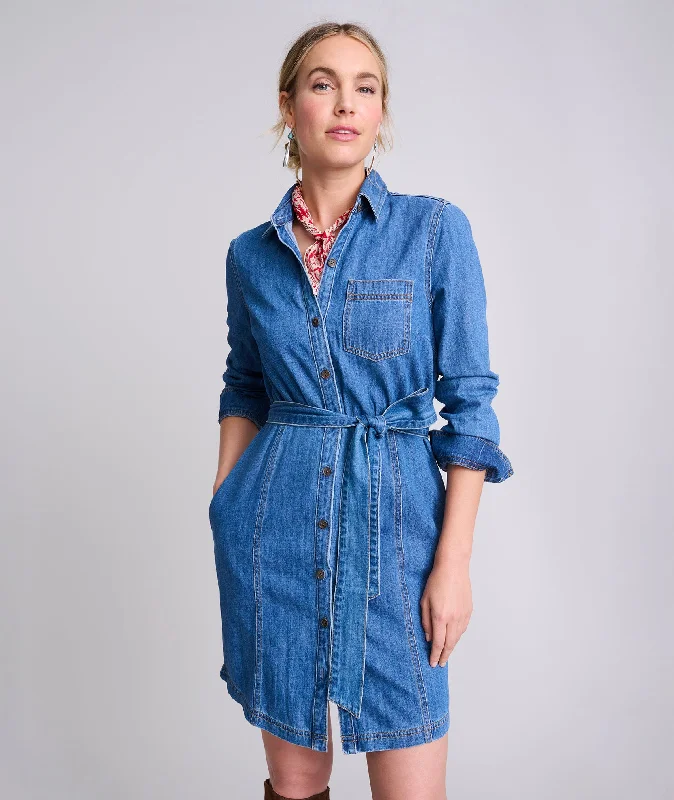 Denim Lea Shirtdress Trendy Women's Oversized