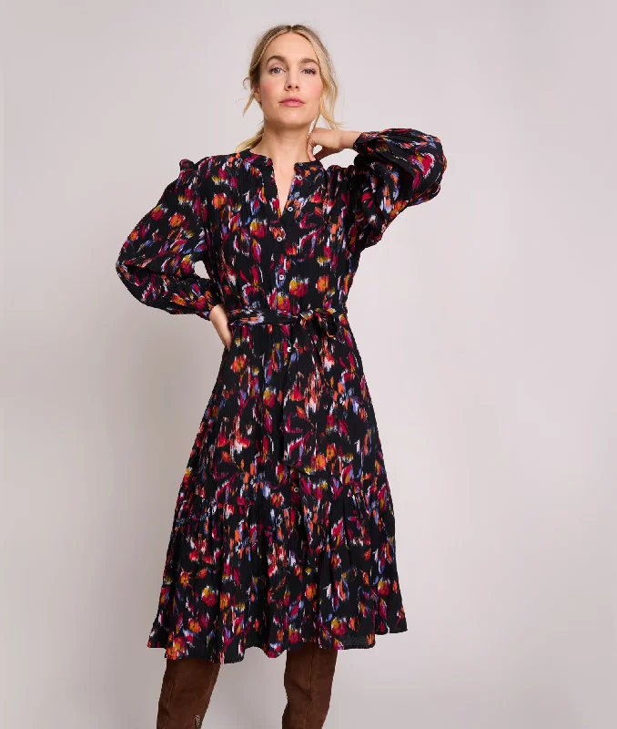 Printed Maya Dress Sleek Women's Metallic