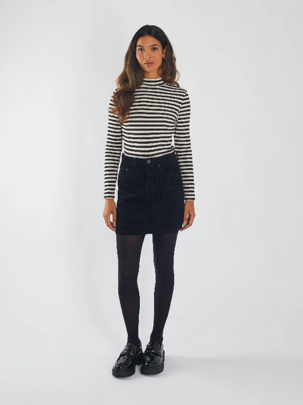Marina Skirt Black Classic Women's Tweed