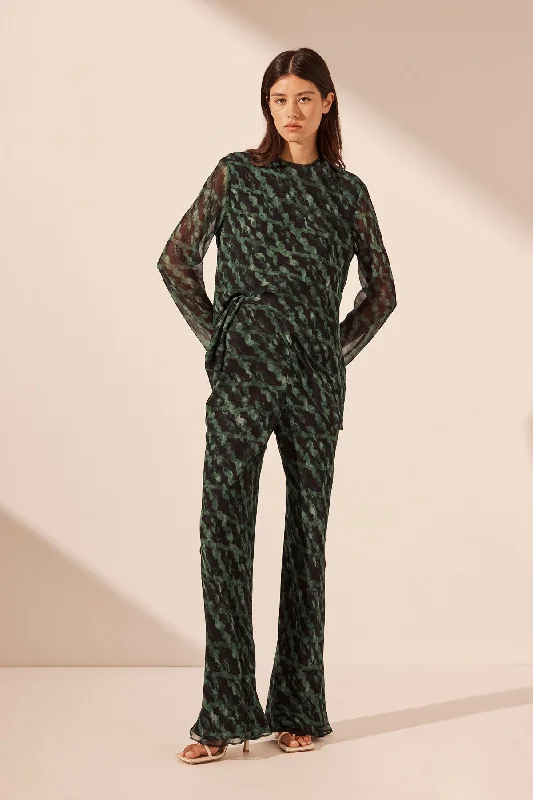 REMI BIAS CUT FLARED PANT Geometric