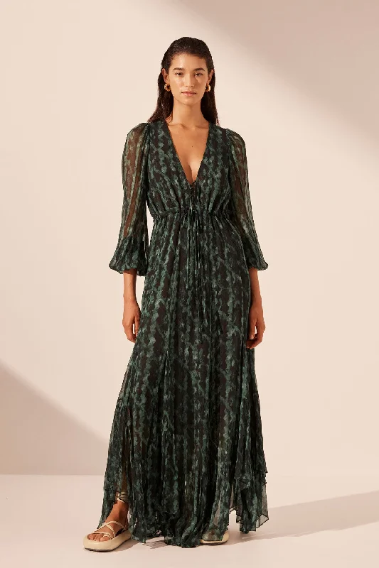 REMI LACE FRONT MAXI DRESS Tough Women's Military - inspired