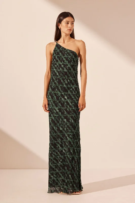 REMI ONE SHOULDER COWL BACK MAXI DRESS Modern Women's 