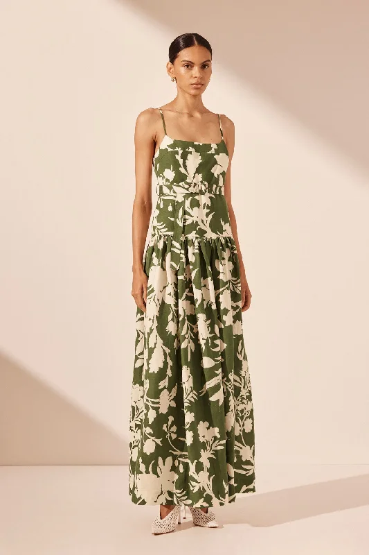 RENEE GATHERED MAXI DRESS Earthy Women's 