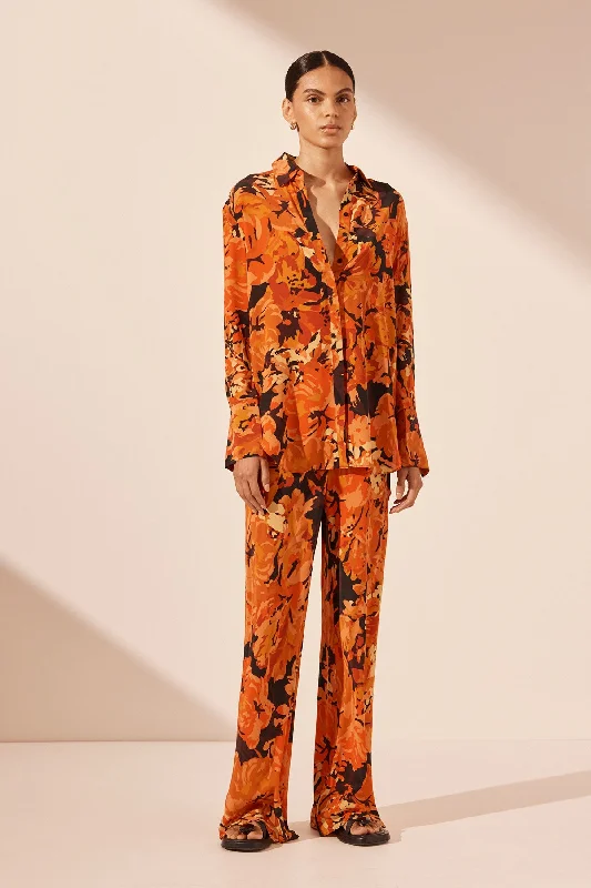SANTOS SILK RELAXED SHIRT Bohemian Women's Free
