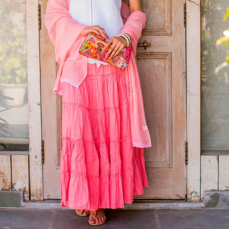 Strawberry Frills Pink Cotton Skirt garde