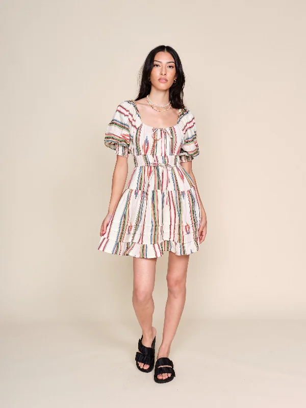 YASMIN DRESS - DS1118G Classic Women's Pin - striped