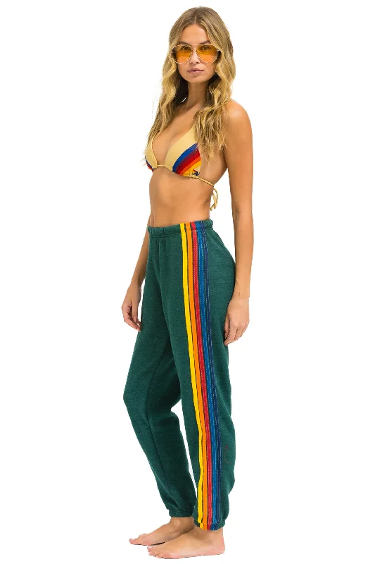 5 STRIPE SWEATPANTS - FOREST Cashmere