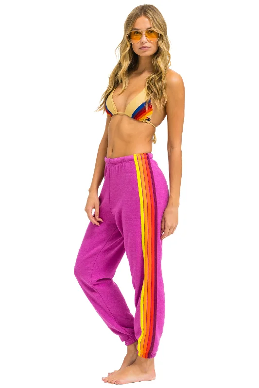 5 STRIPE SWEATPANTS - MAGENTA // ORANGE // YELLOW European