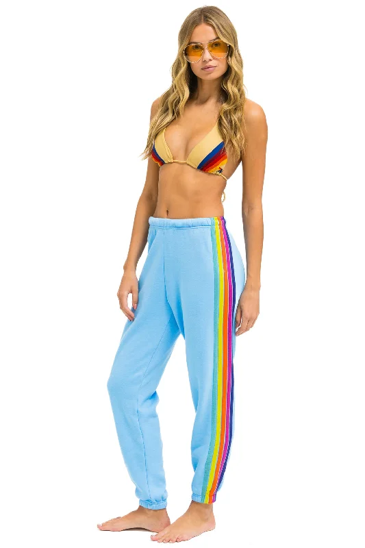 5 STRIPE SWEATPANTS - SKY // RAINBOW Youthful Women's Pop