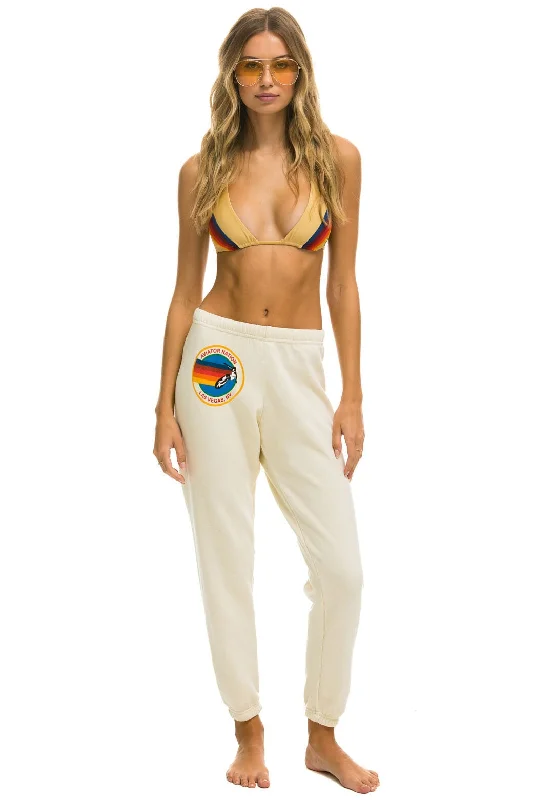AVIATOR NATION LAS VEGAS WOMENS SWEATPANTS - VINTAGE WHITE Relaxed Women's Beachy