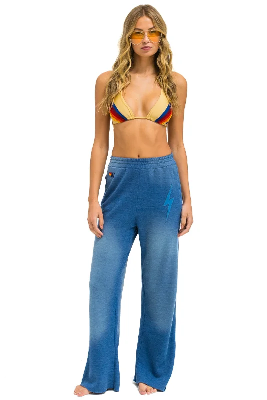BOLT STITCH WIDE LEG POCKET SWEATPANTS - FADED WATER garde