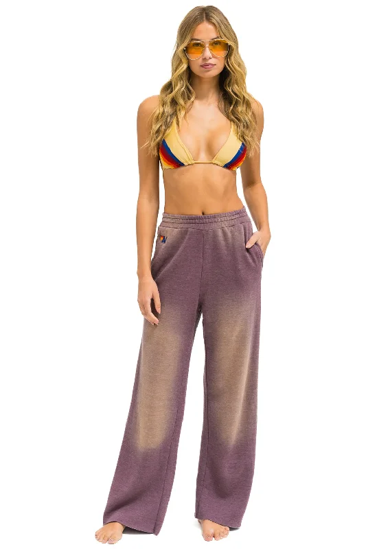ESSENTIAL WIDE LEG POCKET SWEATPANTS - FADED MOCHA Cool Women's Distressed