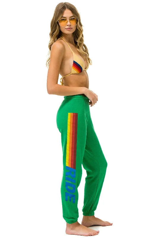 RIDE LOGO SWEATPANTS - KELLY GREEN Bold Women's Animal Print